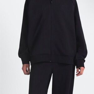 skims black tracksuit jacket loose for medium
